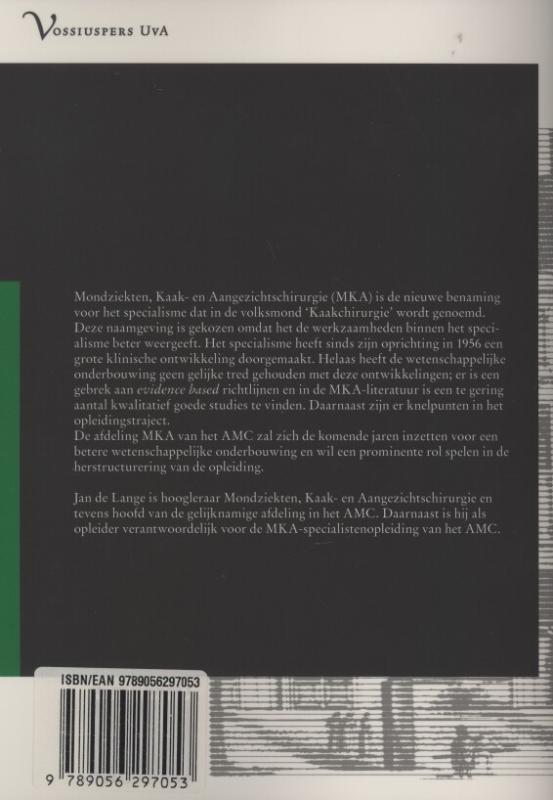 Achterkant van MKA-chirurgie in Amsterdam