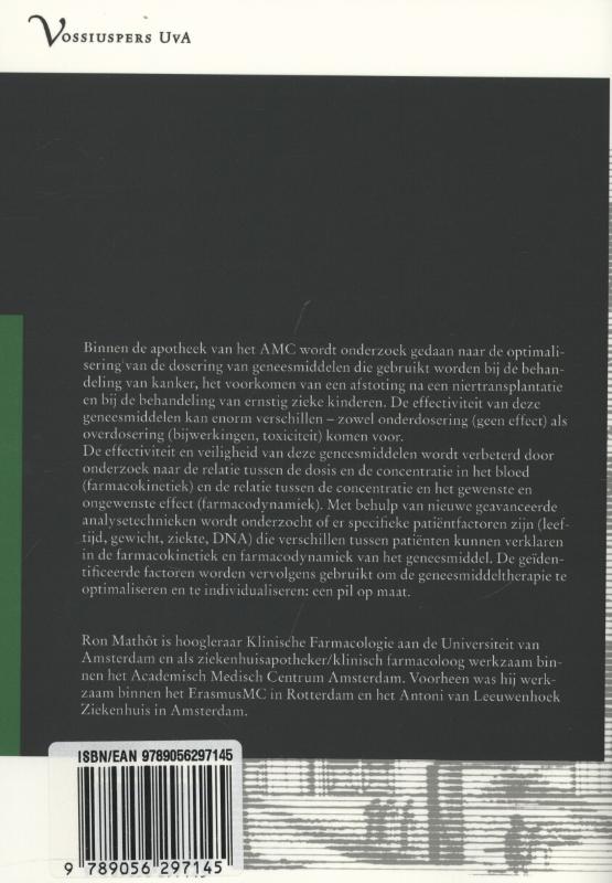 Achterkant van Pil op maat
