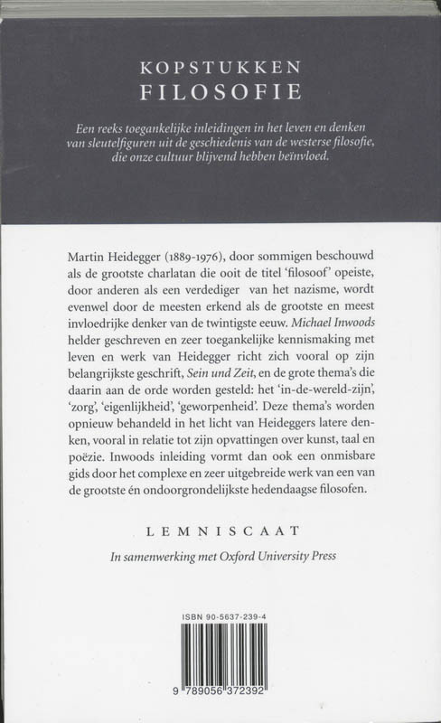 Achterkant van Heidegger