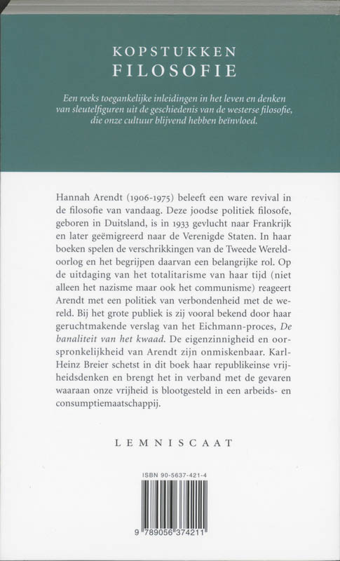 Achterkant van Arendt