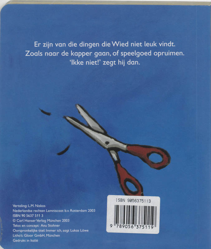 Achterkant van Ikke niet! zegt Wied