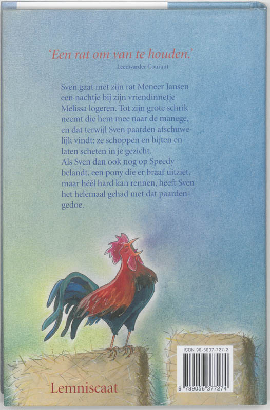 Achterkant van Sven en zijn rat te paard