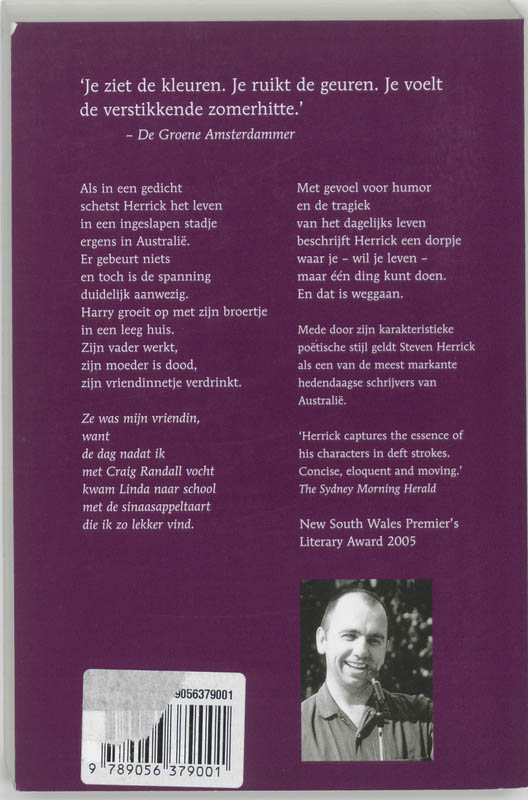 Achterkant van Aan de rivier