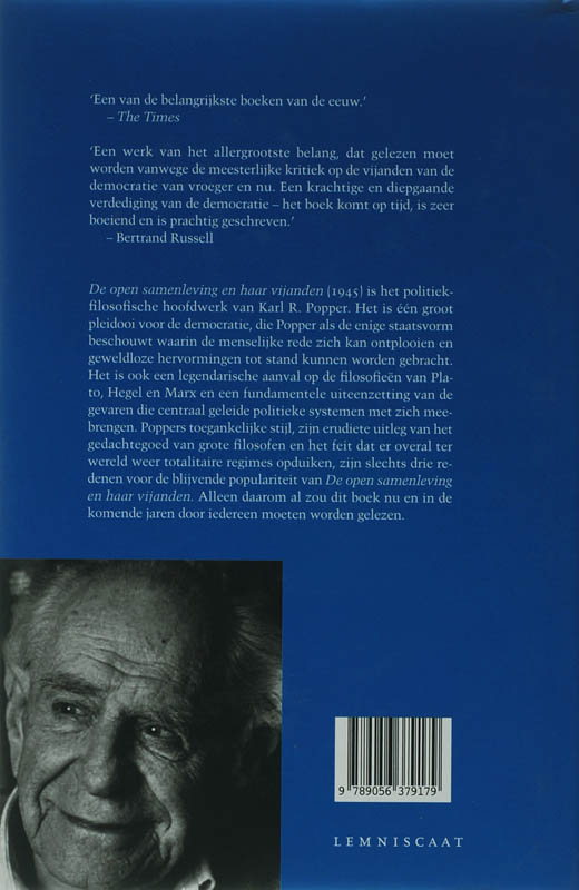 Achterkant van De open samenleving en haar vijanden