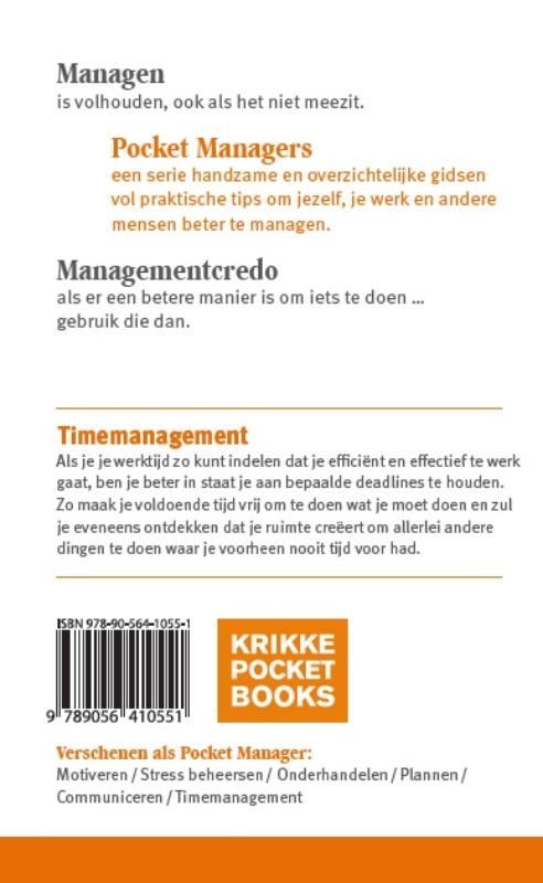 Achterkant van De kunst van Time-management