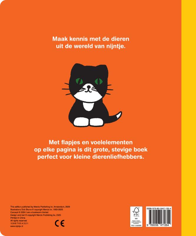 Achterkant van nijntjes grote dierenboek