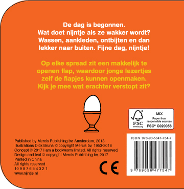 Achterkant van flapjesboek opstaan met nijntje