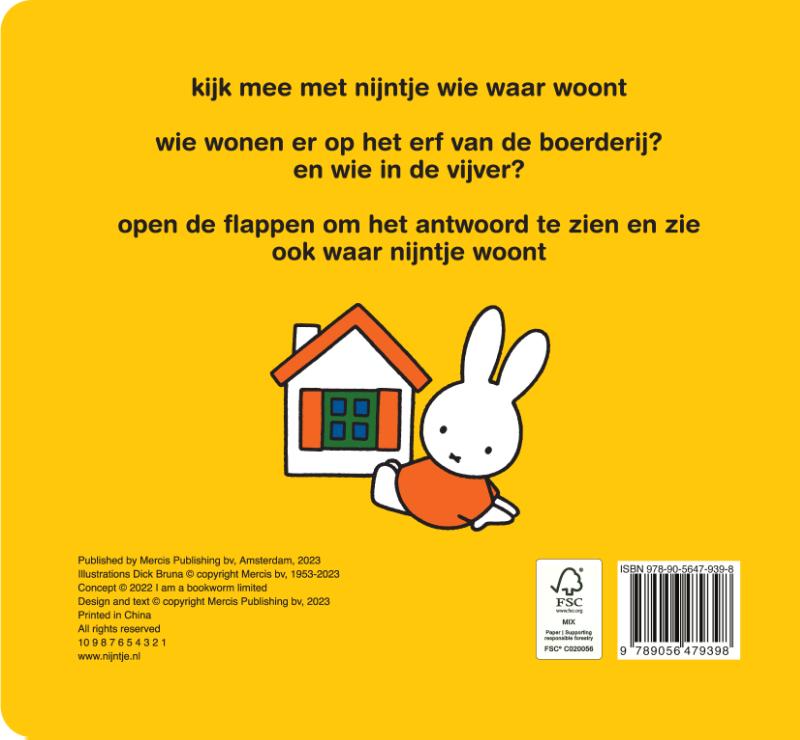 Achterkant van nijntje flapboek, wie woont hier?