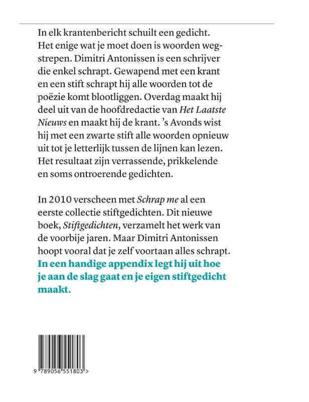 Achterkant van Stiftgedichten