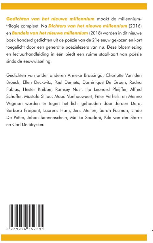 Achterkant van Gedichten van het nieuwe millennium