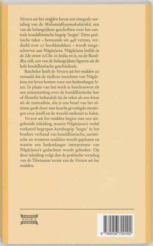 Achterkant van Verzen uit het midden