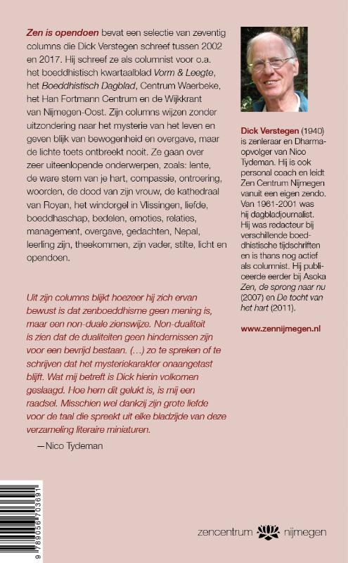 Achterkant van Zen is opendoen
