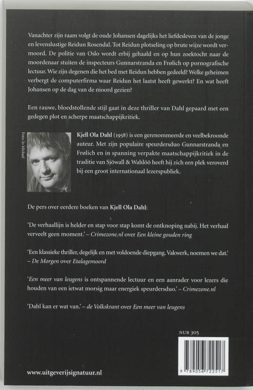 Achterkant van Gevangen in het web