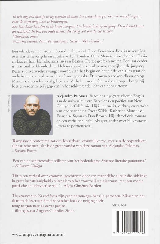 Achterkant van Zo veel leven
