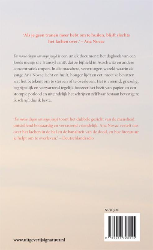 Achterkant van De mooie dagen van mijn jeugd