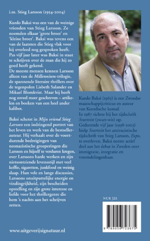 Achterkant van Mijn vriend Stieg Larsson
