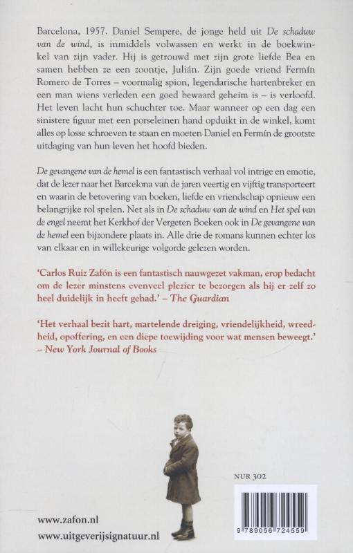 Achterkant van De gevangene van de hemel