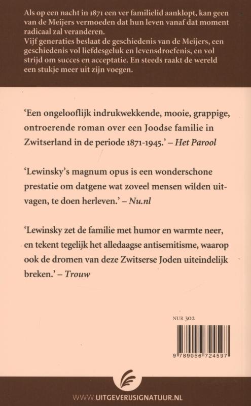 Achterkant van Het lot van de familie Meijer