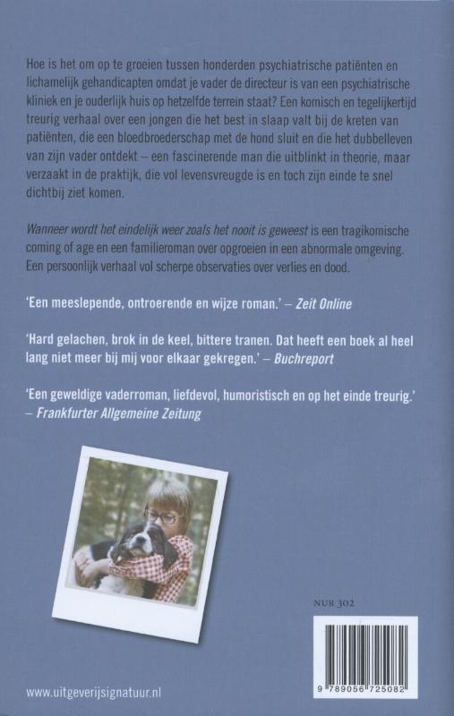 Achterkant van Wanneer wordt het eindelijk weer zoals het nooit is geweest