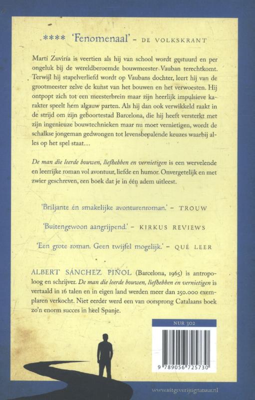 Achterkant van De man die leerde bouwen, liefhebben en vernietigen