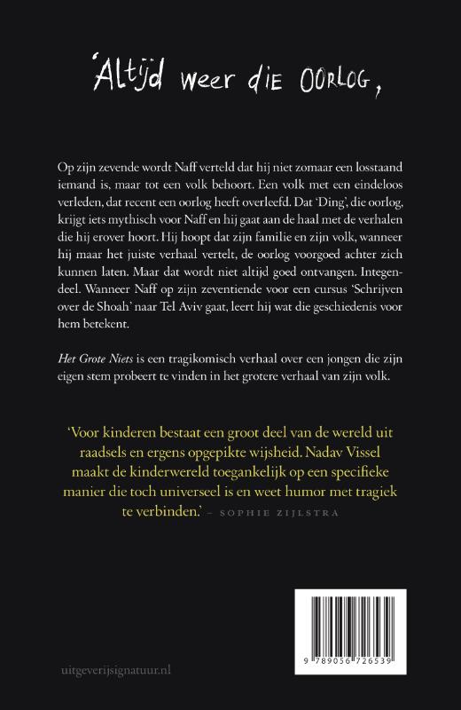Achterkant van Het Grote Niets