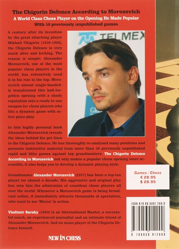 Achterkant van The Chigorin Defence According to Morozevich