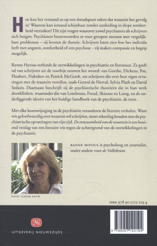 Achterkant van De eenzaamheid van de waanzin