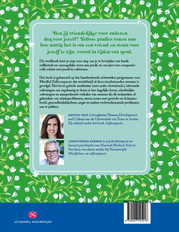 Achterkant van Werkboek mindful zelfcompassie