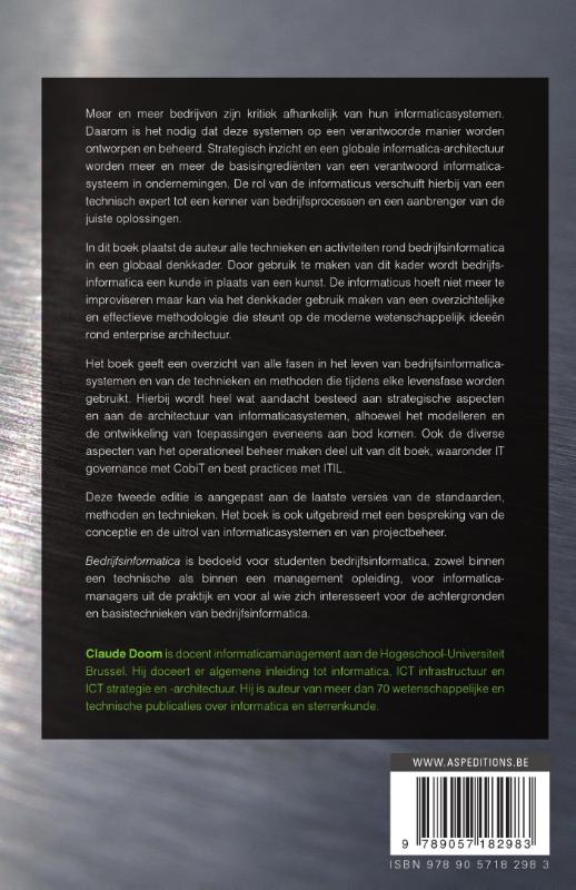 Achterkant van Bedrijfsinformatica