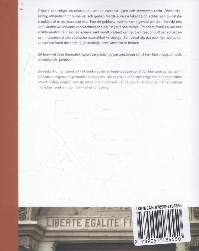 Achterkant van Vrij(heid) van religie