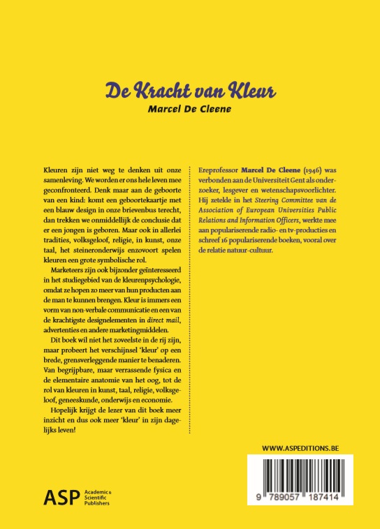 Achterkant van De kracht van kleur