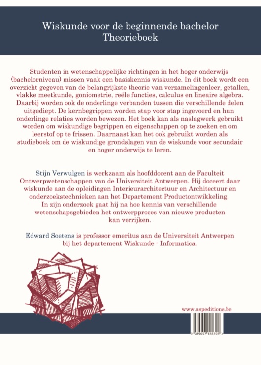Achterkant van Wiskunde voor de beginnende bachelor. Formularium