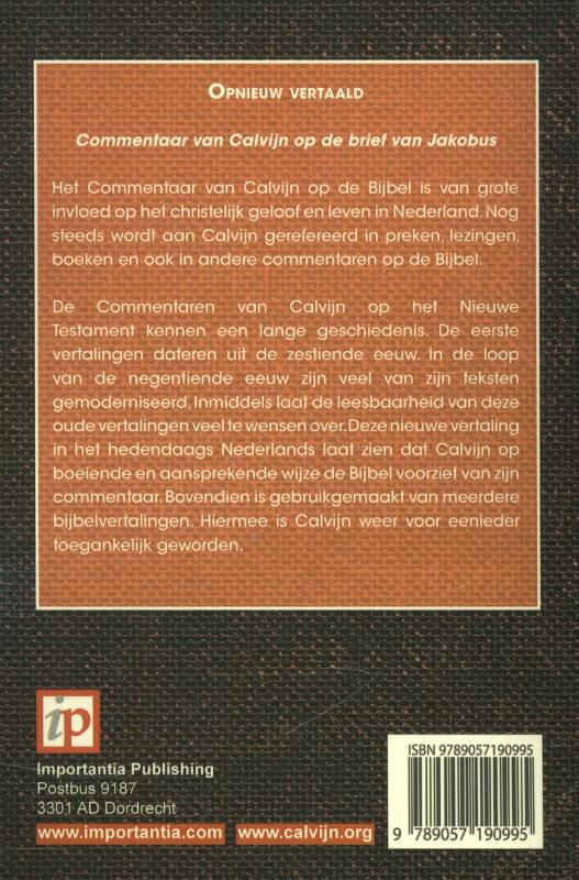 Achterkant van De brief van Jakobus