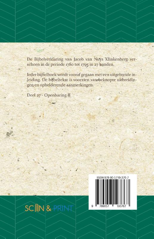 Achterkant van Openbaring II