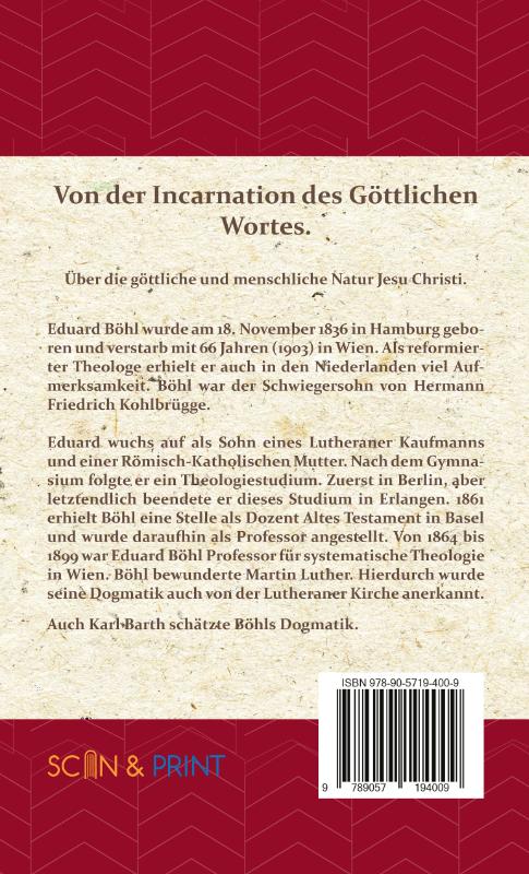 Achterkant van Von der Incarnation des Göttlichen Wortes