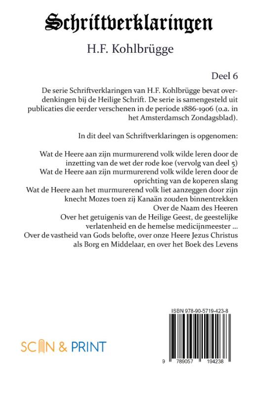 Achterkant van Schriftverklaringen 6