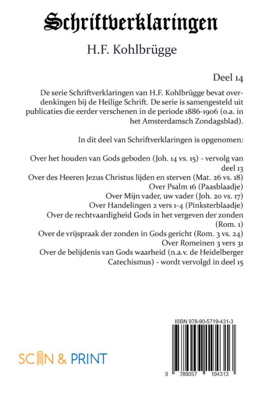 Achterkant van Schriftverklaringen 14