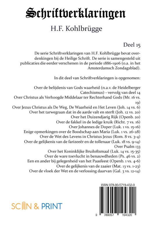 Achterkant van Schriftverklaringen 15