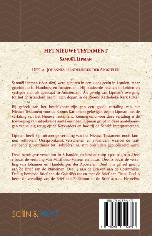 Achterkant van Johannes, Handelingen der Apostelen