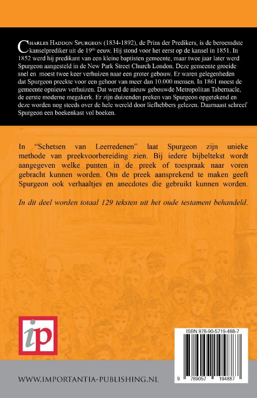 Achterkant van Schetsen van Leerredenen 1