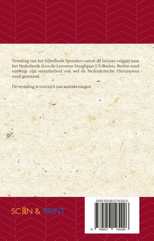 Achterkant van De Spreuken van Salomo