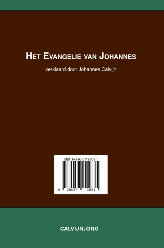 Achterkant van Het Evangelie van Johannes verklaard