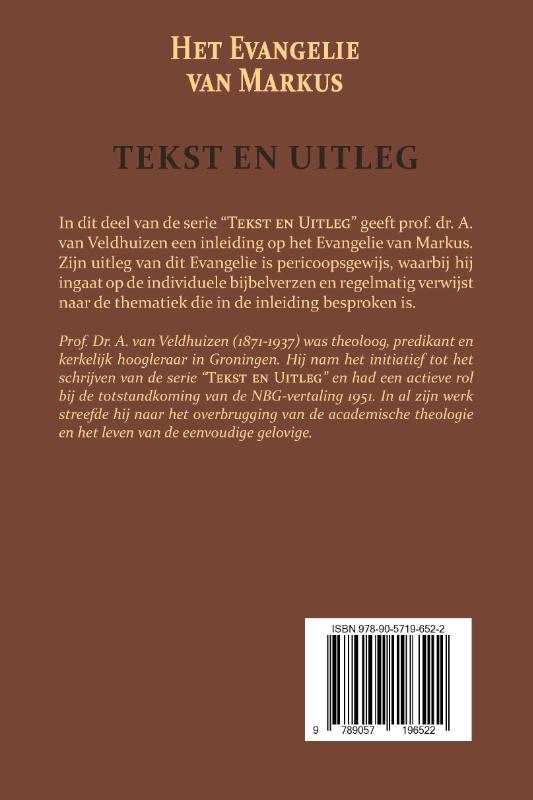 Achterkant van Het Evangelie van Markus