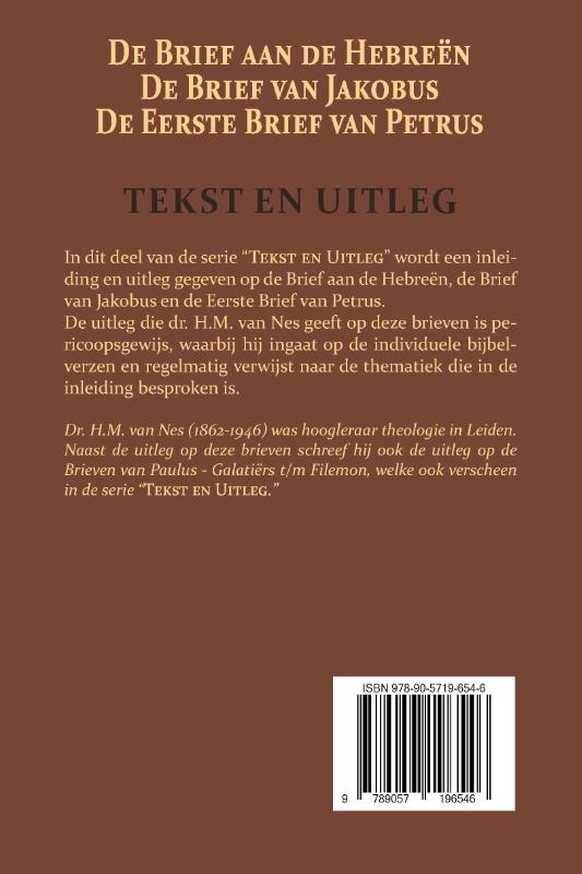 Achterkant van De Brief aan de Hebreën, De Brief van Jakobus, De Eerste Brief van Petrus