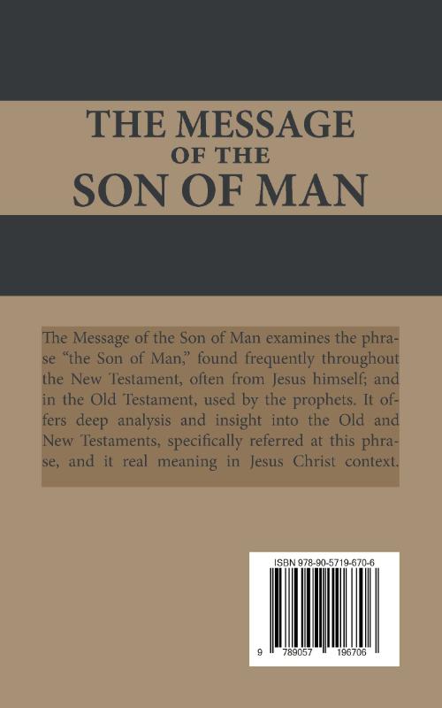 Achterkant van The Message of the Son of Man
