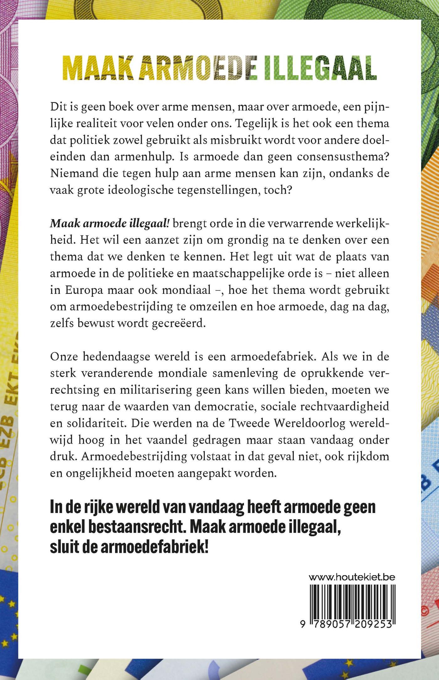 Achterkant van Maak armoede illegaal