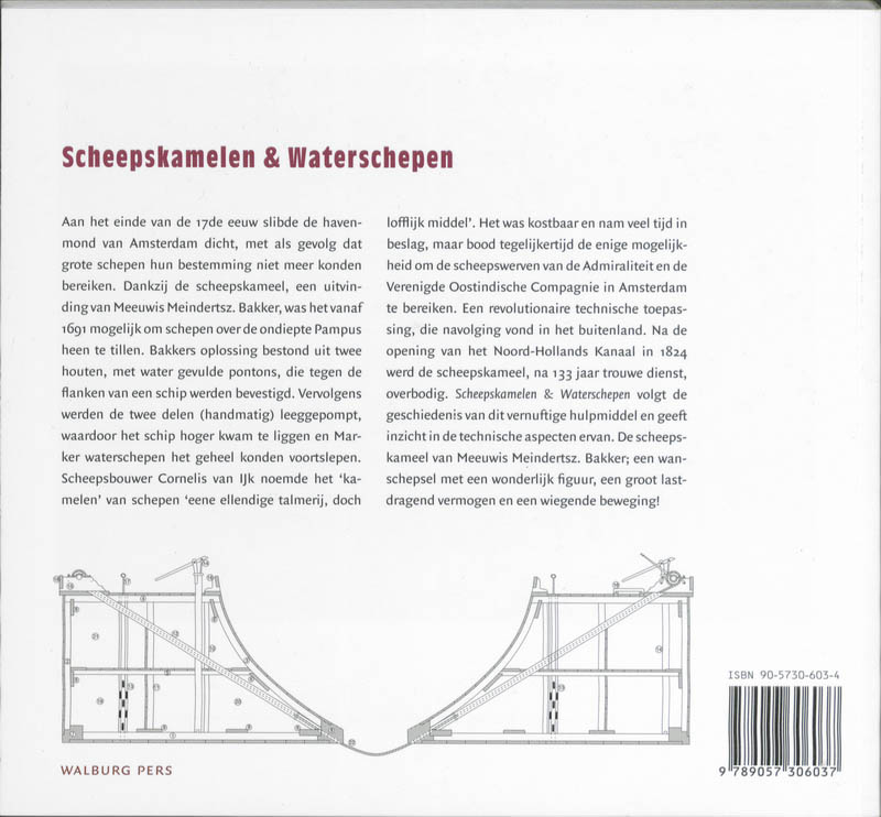 Achterkant van Scheepskamelen & waterschepen
