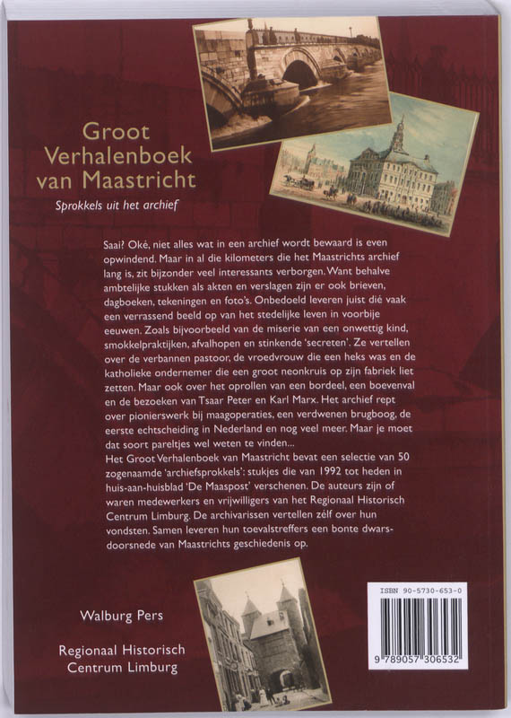 Achterkant van Groot Verhalenboek van Maastricht