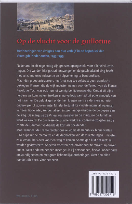 Achterkant van Op de vlucht voor de guillotine