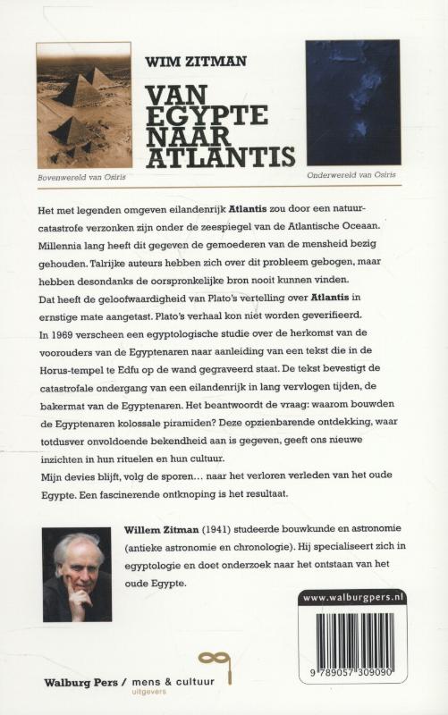 Achterkant van Van Egypte naar Atlantis